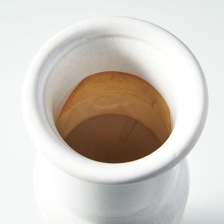 フラワー ベース 花 瓶 びん 水入れ 可 約 W 9.5cm D 9.5cm H 30cm 陶器 アースカラー クラック 貫入 おしゃれ 北欧 リゾート インテリア 雑貨 西海岸風 94167 | ブランド登録なし | 19