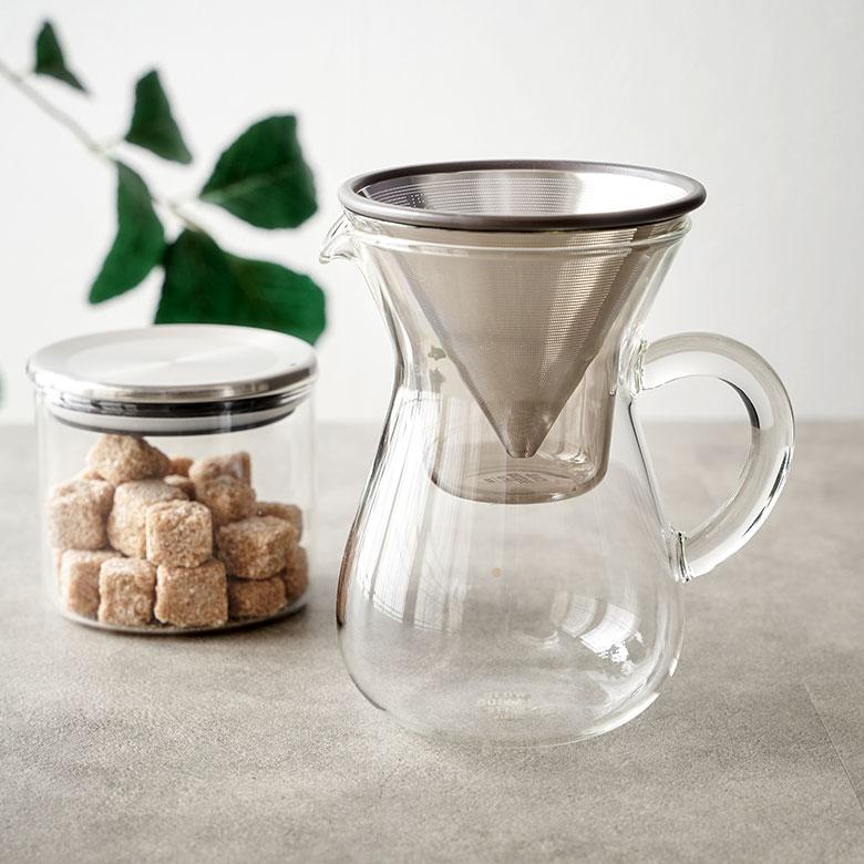 コーヒー ドリッパー カラフェ セット メーカー 600ml ステンレス ガラス フィルター ドリップ 熱湯 電子レンジ 食洗機 可 耐熱 おしゃれ ハンド 西海岸 94170 | KINTO | 05