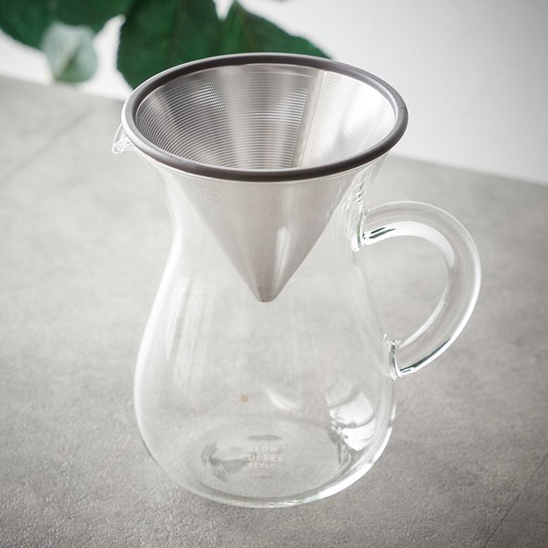 コーヒー ドリッパー カラフェ セット メーカー 600ml ステンレス ガラス フィルター ドリップ 熱湯 電子レンジ 食洗機 可 耐熱 おしゃれ ハンド 西海岸 94170 | KINTO | 06