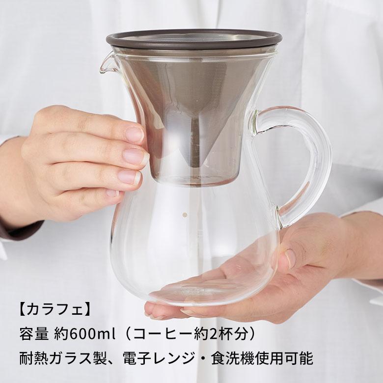 コーヒー ドリッパー カラフェ セット メーカー 600ml ステンレス ガラス フィルター ドリップ 熱湯 電子レンジ 食洗機 可 耐熱 おしゃれ ハンド 西海岸 94170 | KINTO | 07