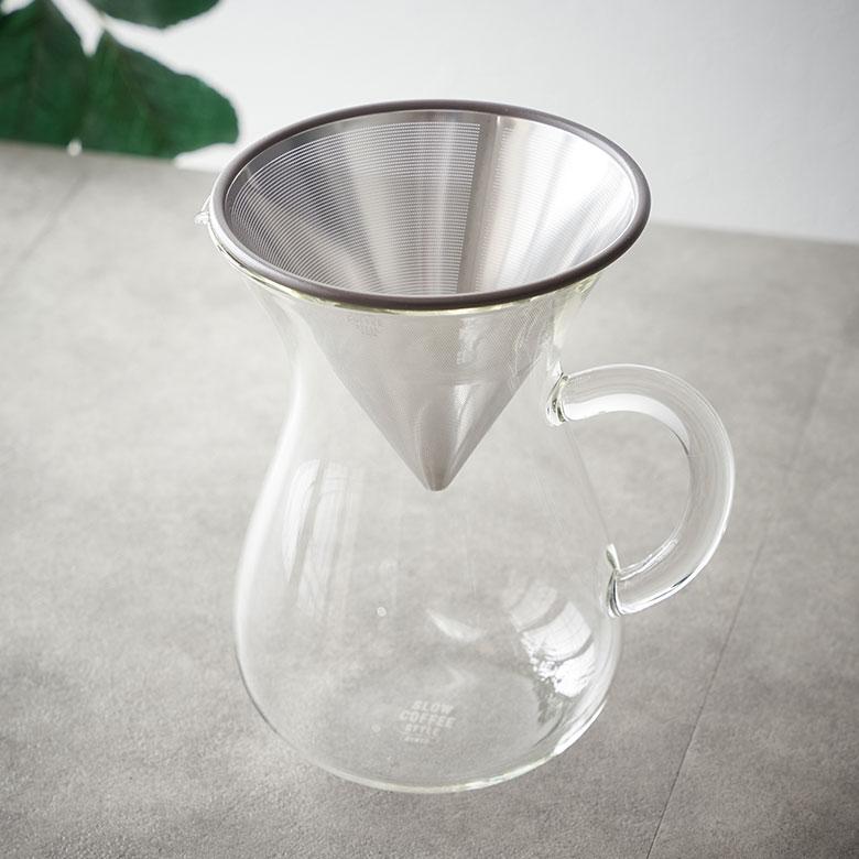 コーヒー ドリッパー カラフェ セット メーカー 1100ml ステンレス ガラス フィルター ドリップ 熱湯 電子レンジ 食洗機 可 耐熱 おしゃれ ハンド 西海岸 94171 | KINTO | 06