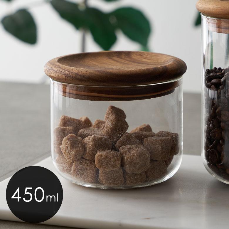 キャニスター ガラス 木 450ml 保存 容器 スタッキング 瓶 耐熱 電子レンジ 食洗機 可 収納 コーヒー 入れ おしゃれ 北欧 雑貨 ストッカー KINTO 西海岸 94174 | KINTO