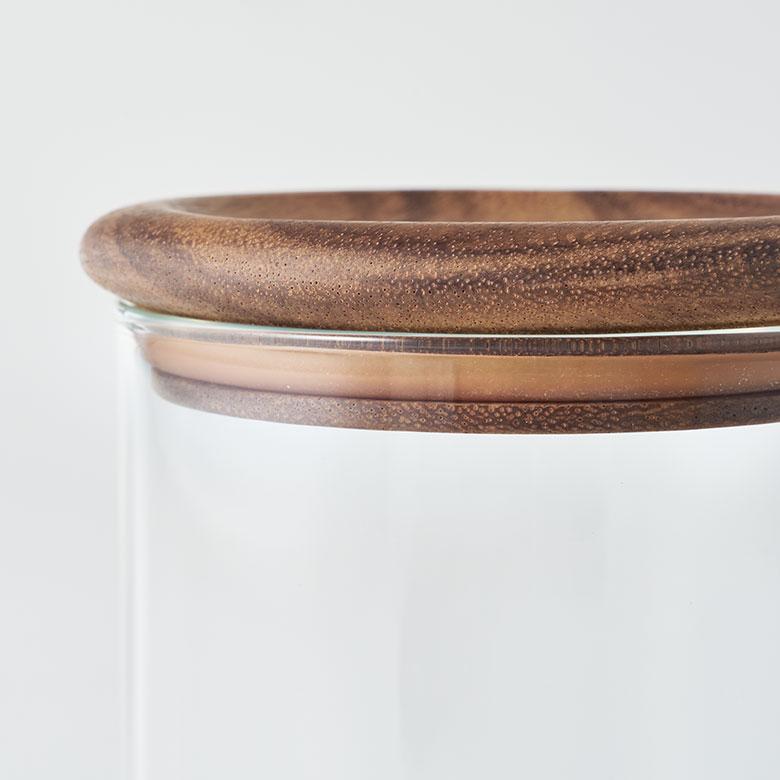 キャニスター ガラス 木 800ml 大容量 保存 容器 スタッキング 瓶 耐熱 電子レンジ 食洗機 可 収納 コーヒー 入れ おしゃれ 北欧 ストッカー KINTO 西海岸 94175 | KINTO | 06