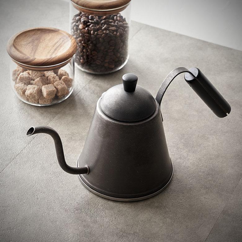 ドリップ ポット 日本製 直火 IH 使用 可 1L ブラック 食洗機 燕市 コーヒー 湯沸かし ステンレス アウトドア カフェ 店舗 おしゃれ 北欧 雑貨 西海岸 94179 | ブランド登録なし | 01
