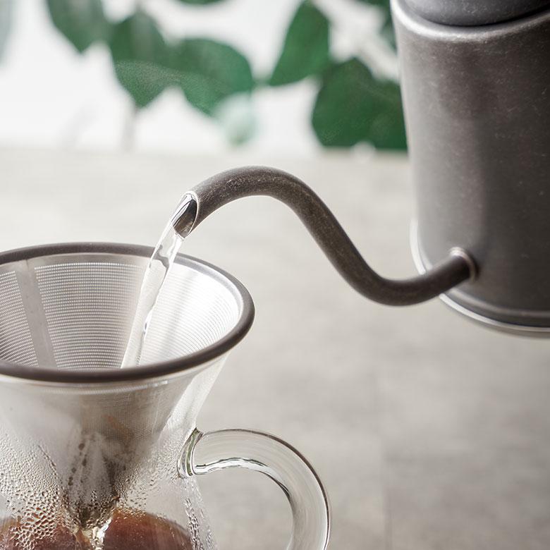 ドリップ ポット 日本製 直火 IH 使用 可 1L ブラック 食洗機 燕市 コーヒー 湯沸かし ステンレス アウトドア カフェ 店舗 おしゃれ 北欧 雑貨 西海岸 94179 | ブランド登録なし | 05