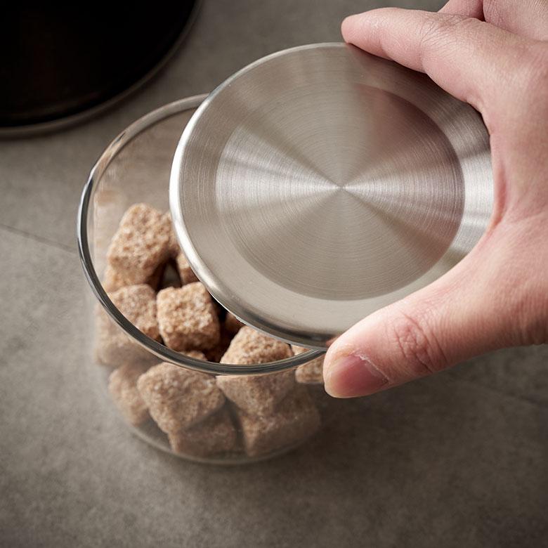 キャニスター 耐熱 ガラス ステンレス 計量スプーン 付 300ml 保存 容器 瓶 電子レンジ 食洗機 可 収納 コーヒー 入れ おしゃれ 雑貨 ストッカー 西海岸 94180 | KINTO | 02