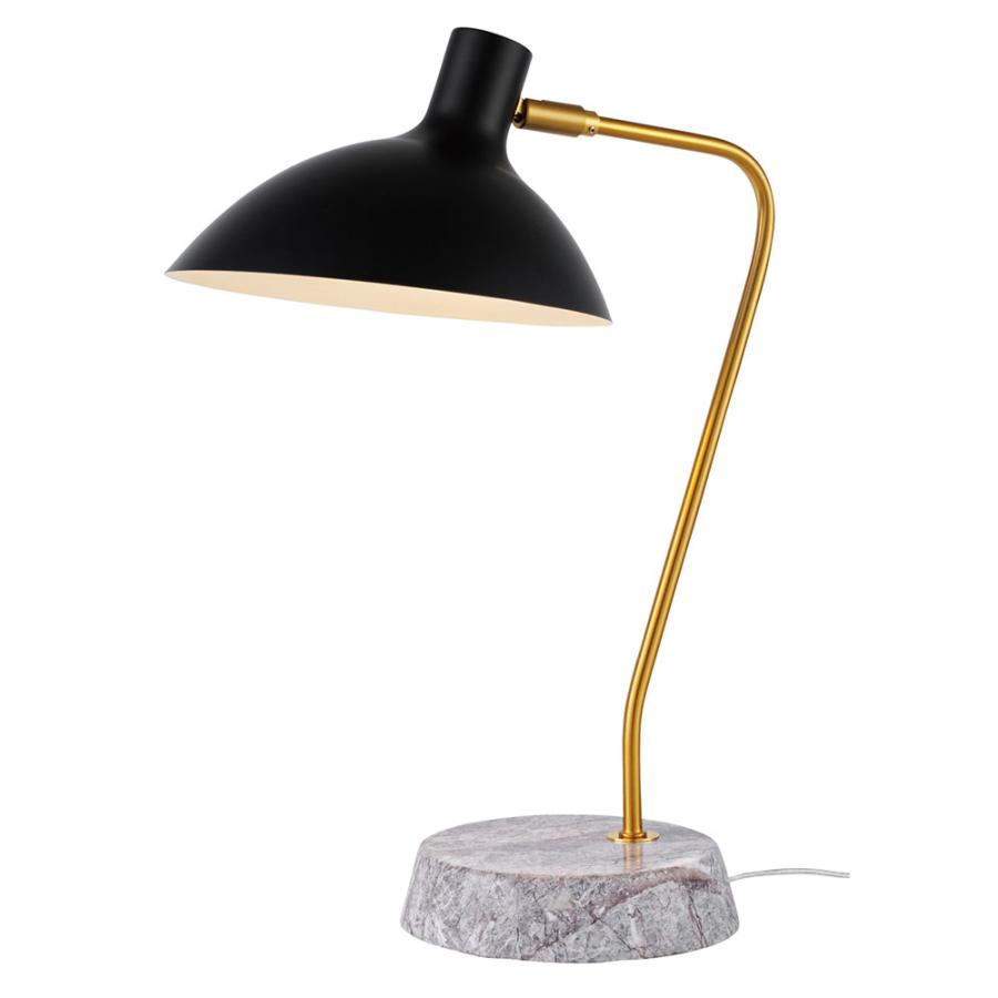 デスク ライト スタンド ランプ アルミ 天然 大理石 1灯 口金17 40W LED 対応 照明 器具 卓上 読書灯 電球付 学習机 おしゃれ 北欧 インテリア 西海岸 94183 | INTERFORM | 19