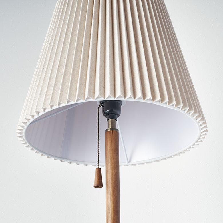 フロア ライト スタンド ランプ 照明 木製 布 1灯 E26 60W LED 対応 高さ 154cm 器具 電球付 おしゃれ 北欧 雑貨 インテリア リビング 寝室 ソファ 西海岸 94184 | INTERFORM | 09