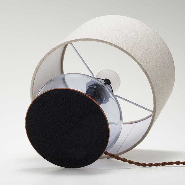 テーブル ライト スタンド ランプ 天然 木 ガラス スチール 布 1灯 口金26 60W LED 対応 高さ 34.5cm 照明 器具 卓上 電球 付 おしゃれ 北欧 西海岸 94186 | INTERFORM | 15