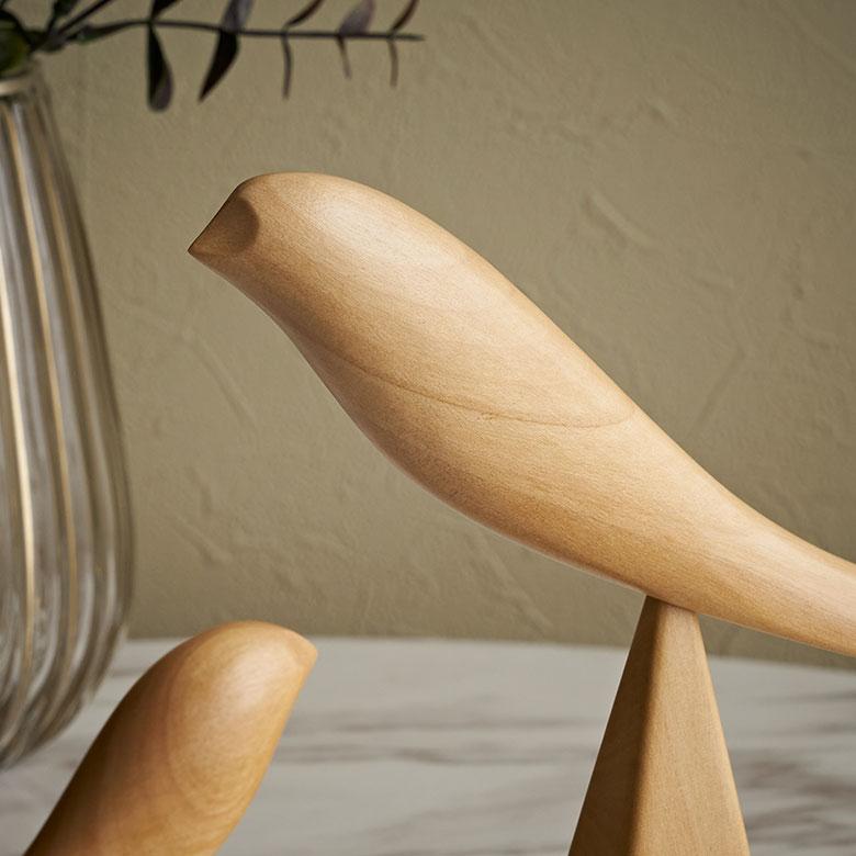 靴 べら シューホーン 親 鳥 天然 木 製 ウッド スタンド 付き  バード オブジェ かわいい 玄関 インテリア おしゃれ 北欧 リゾート 雑貨 西海岸 94196 | ブランド登録なし | 01