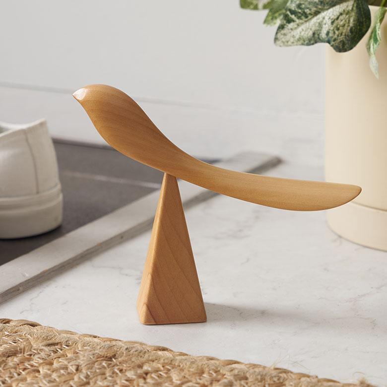 靴 べら シューホーン 小 鳥 子 天然 木 製 ウッド スタンド 付き  バード オブジェ かわいい 玄関 インテリア おしゃれ 北欧 リゾート 雑貨 西海岸 94197 | ブランド登録なし | 10