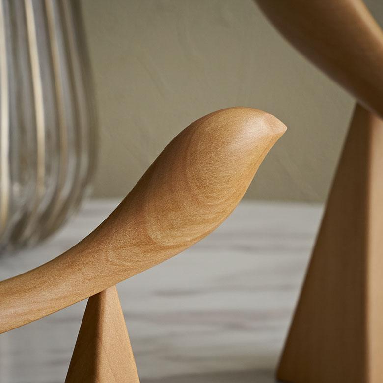 靴 べら シューホーン 小 鳥 子 天然 木 製 ウッド スタンド 付き  バード オブジェ かわいい 玄関 インテリア おしゃれ 北欧 リゾート 雑貨 西海岸 94197 | ブランド登録なし | 01