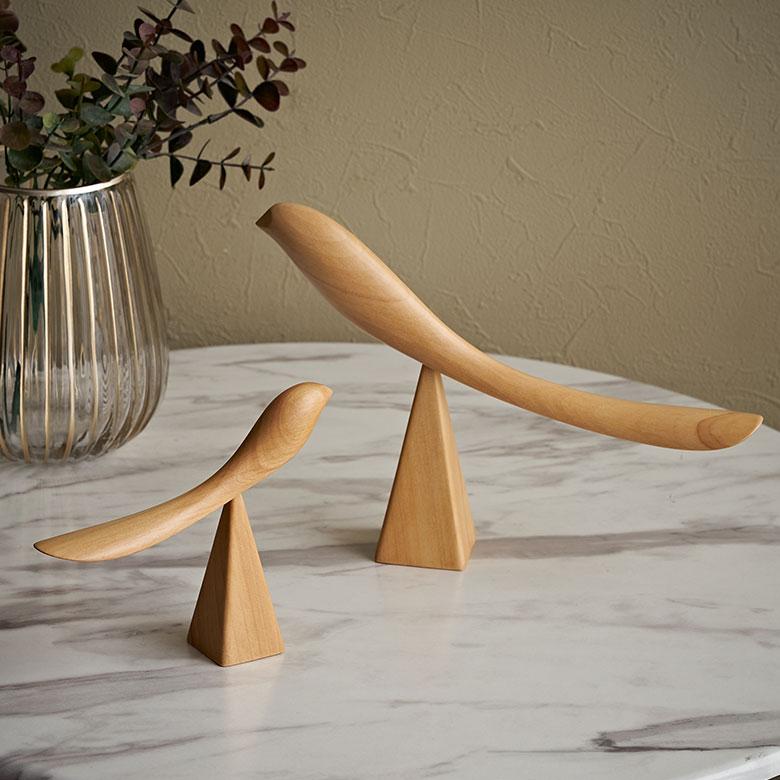 靴 べら シューホーン 小 鳥 子 天然 木 製 ウッド スタンド 付き  バード オブジェ かわいい 玄関 インテリア おしゃれ 北欧 リゾート 雑貨 西海岸 94197 | ブランド登録なし | 05