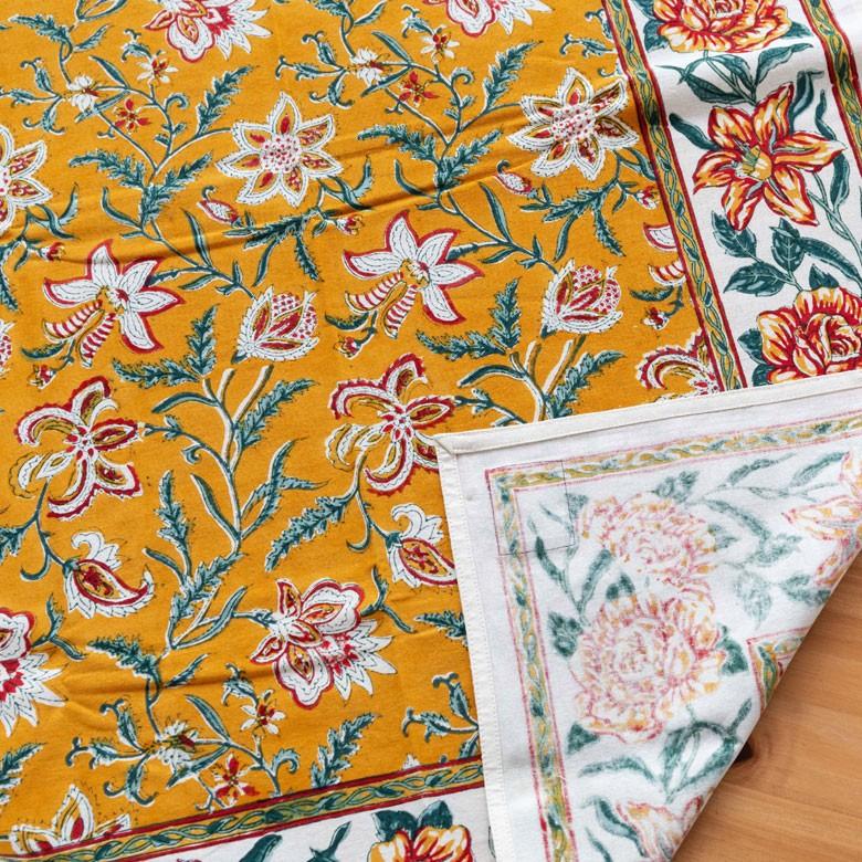 マルチカバー 長方形 綿100% ソファーカバー テーブルクロス 布 ボタニカル柄 花柄 エスニック 約120cm×180cm おしゃれ 94204 | ブランド登録なし | 04