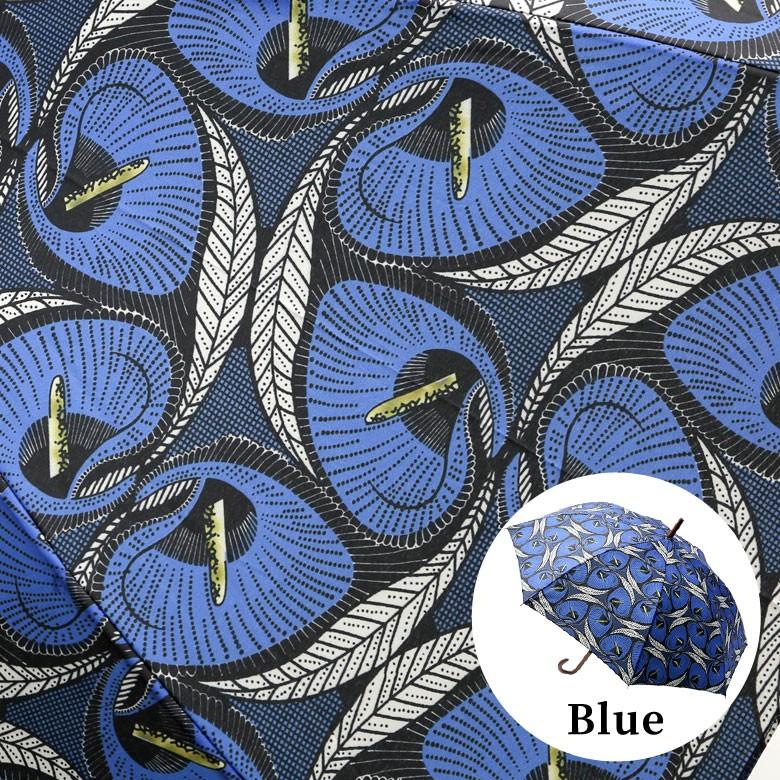 傘 かさ 雨傘 レディース 雨晴兼用  UVカット加工 日傘 ジャンプ式 天然木 アフリカンプリント レイングッズ 直径100cm 大きめ 94218 | ブランド登録なし | 04