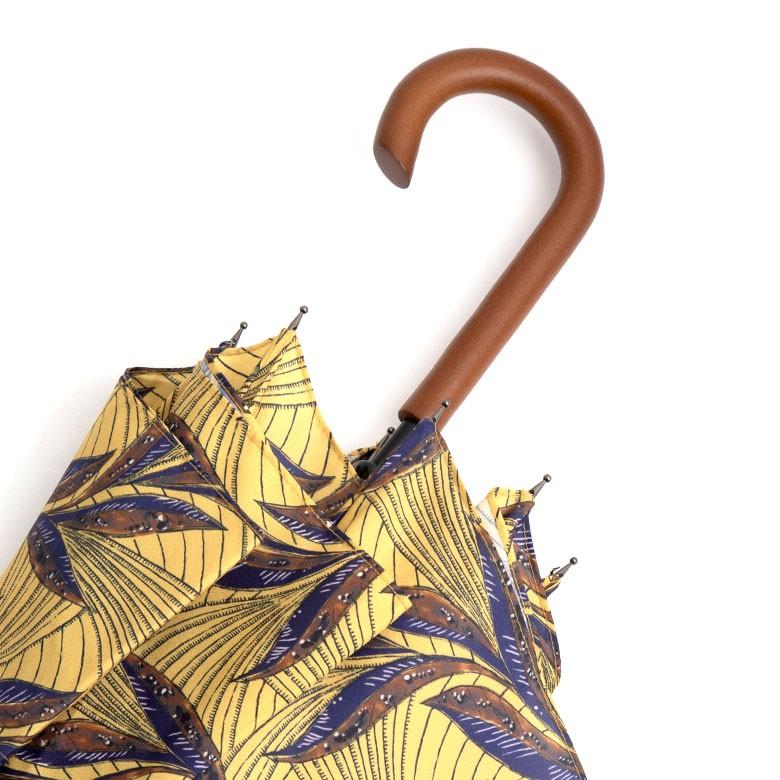 傘 かさ 雨傘 レディース 雨晴兼用  UVカット加工 日傘 ジャンプ式 天然木 アフリカンプリント レイングッズ 直径100cm 大きめ 94218 | ブランド登録なし | 16