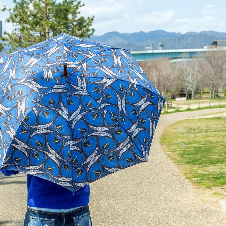 傘 かさ 雨傘 レディース 雨晴兼用  UVカット加工 日傘 ジャンプ式 天然木 アフリカンプリント レイングッズ 直径100cm 大きめ 94218 | ブランド登録なし | 20