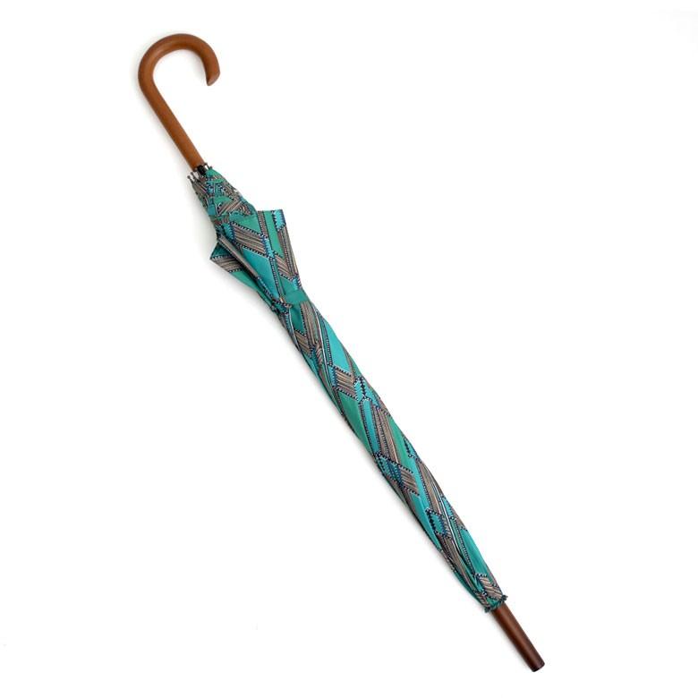 傘 かさ 雨傘 レディース 雨晴兼用  UVカット加工 日傘 ジャンプ式 天然木 アフリカンプリント レイングッズ 直径100cm 大きめ 94218 | ブランド登録なし | 09