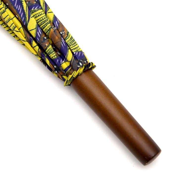 傘 かさ 雨傘 レディース 雨晴兼用  UVカット加工 日傘 ジャンプ式 天然木 アフリカンプリント レイングッズ 直径100cm 大きめ 94218 | ブランド登録なし | 12