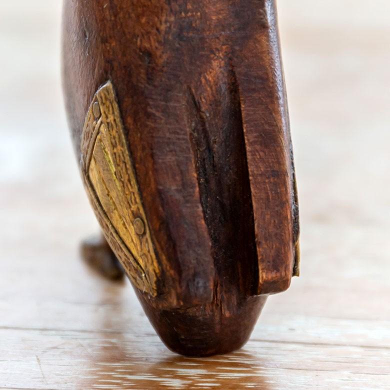 フクロウ 置物 オブジェ かわいい 玄関 縁起物 雑貨 ラッキーアイテム ウッド 真鍮 インテリア おしゃれ 94220 | ブランド登録なし | 09