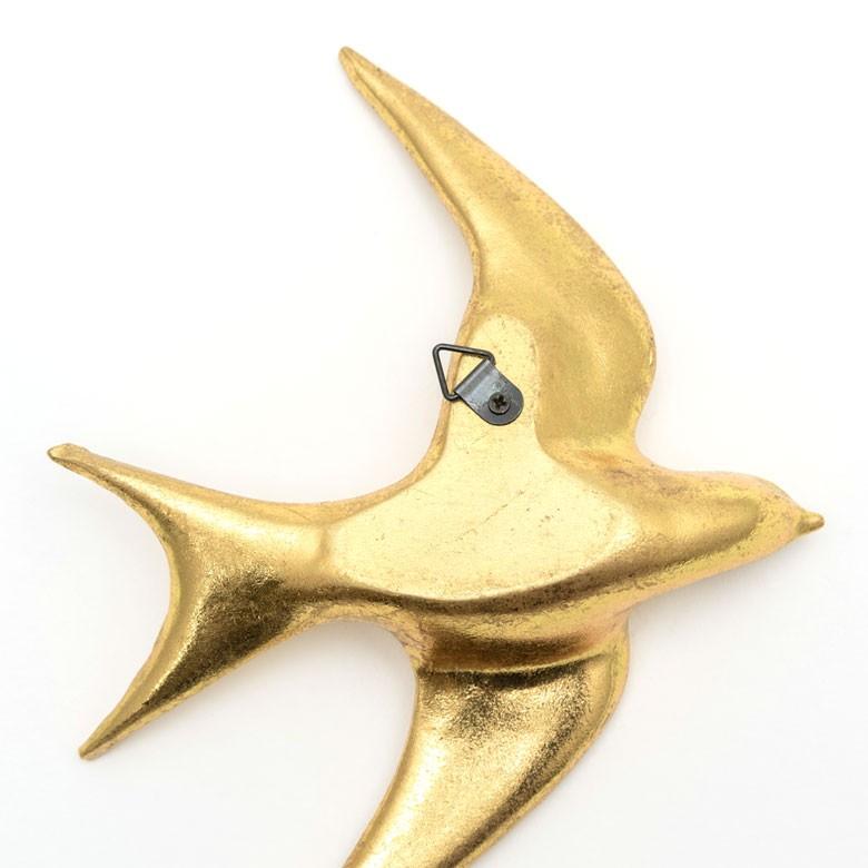 壁飾り ツバメ 鳥 ウォールデコレーション 幅約14cm ゴールド オーナメント アジア雑貨 おしゃれ 北欧 インテリア アンティーク調 94222 | ブランド登録なし | 08