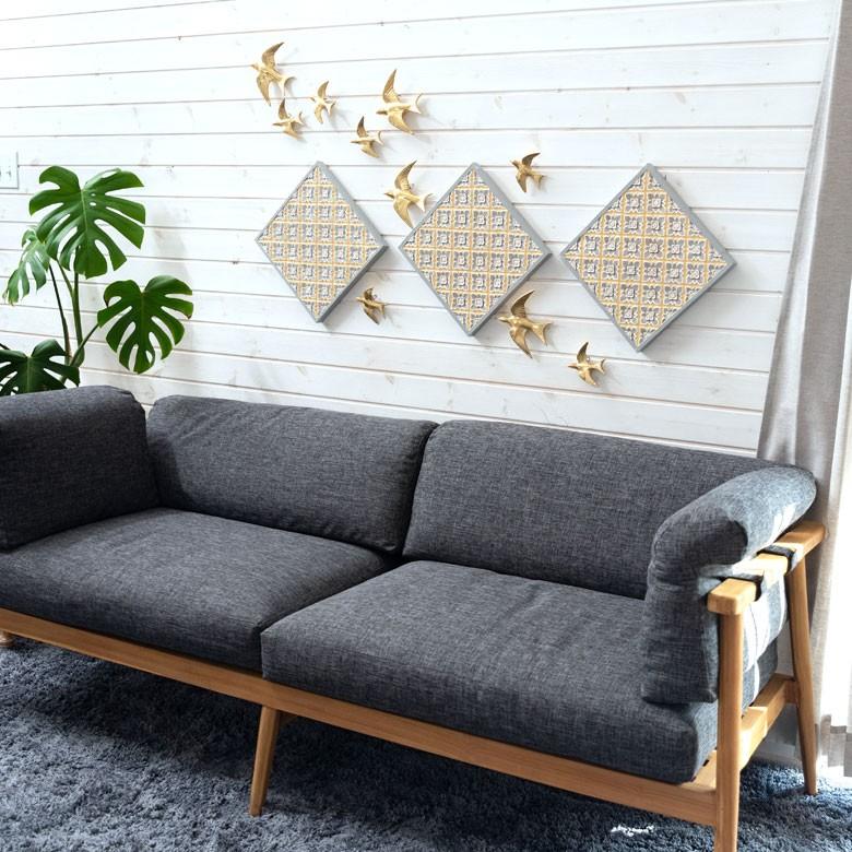 壁飾り ツバメ 鳥 ウォールデコレーション ゴールド 幅約10cm オーナメント アジア雑貨 おしゃれ 北欧 インテリア アンティーク調 94223 | ブランド登録なし | 13