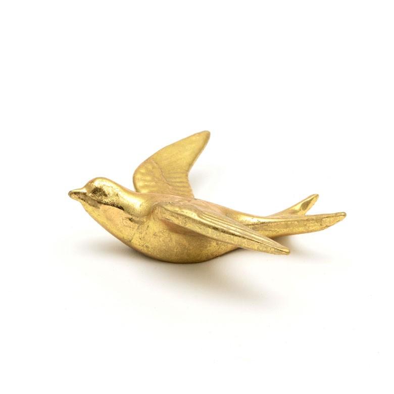 壁飾り ツバメ 鳥 ウォールデコレーション ゴールド 幅約10cm オーナメント アジア雑貨 おしゃれ 北欧 インテリア アンティーク調 94223 | ブランド登録なし | 07