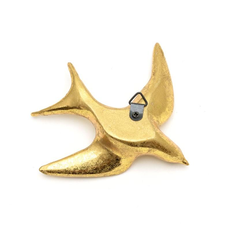 壁飾り ツバメ 鳥 ウォールデコレーション ゴールド 幅約10cm オーナメント アジア雑貨 おしゃれ 北欧 インテリア アンティーク調 94223 | ブランド登録なし | 08