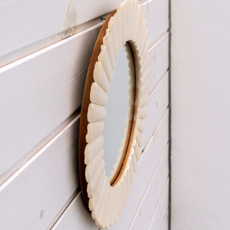 フォトフレーム 写真たて 円形 直径約29cm フラワーモチーフ 花形 ナチュラル おしゃれ ブラウン アイボリー インテリア 94227 | ブランド登録なし | 13