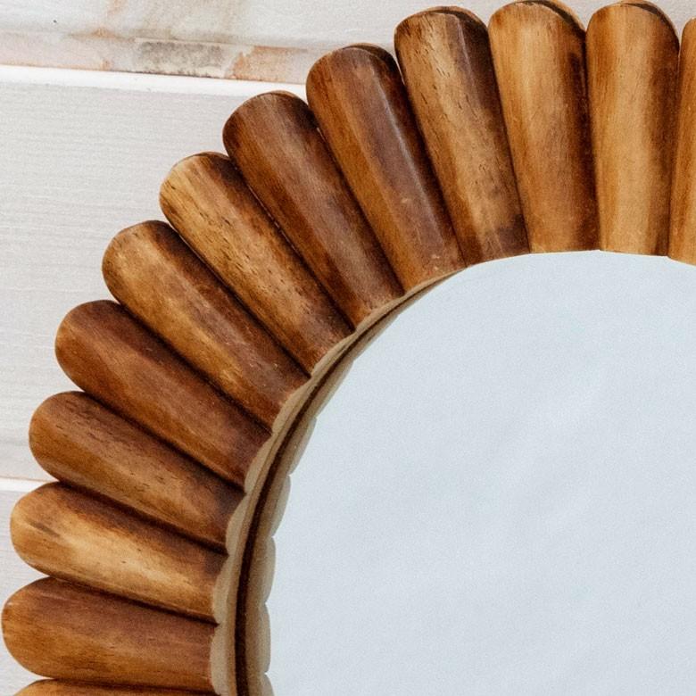 フォトフレーム 写真たて 円形 直径約29cm フラワーモチーフ 花形 ナチュラル おしゃれ ブラウン アイボリー インテリア 94227 | ブランド登録なし | 05