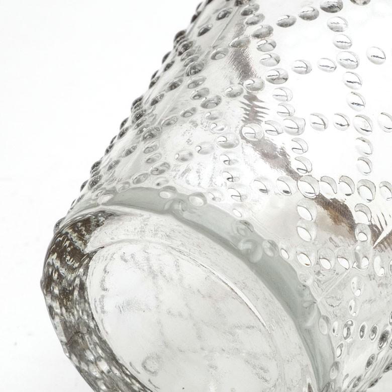 キャンドルホルダー ガラス クリア ゴールド 花瓶  直径7.5cm 高さ7.5cm 模様入り フラワーベース おしゃれ アンティーク調 小物入れ 94228 | ブランド登録なし | 08