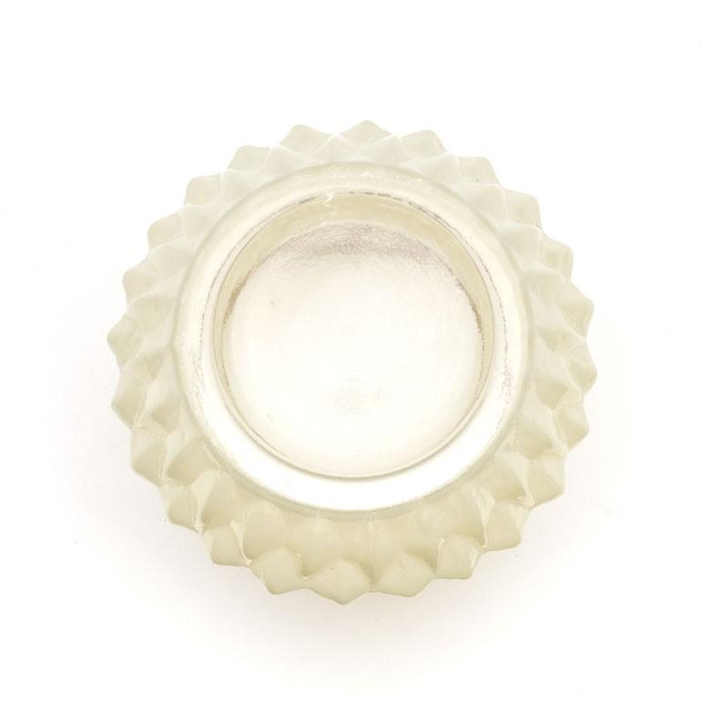 キャンドルホルダー フラワーベース ガラス ミルクカラー ゴールド 花瓶 直径11.5cm 高さ11cm 模様入り 乳白色 おしゃれ アンティーク調 小物入れ 94230 | ブランド登録なし | 05