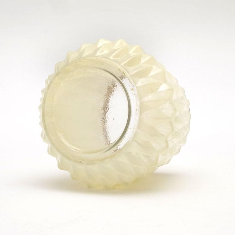 キャンドルホルダー フラワーベース ガラス ミルクカラー ゴールド 花瓶 直径11.5cm 高さ11cm 模様入り 乳白色 おしゃれ アンティーク調 小物入れ 94230 | ブランド登録なし | 06