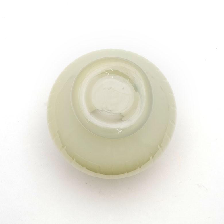 フラワーベース ガラス ミルクカラー ゴールド 花瓶  直径12cm 高さ16.5cm 模様入り 乳白色 おしゃれ アンティーク調 オブジェ 94232 | ブランド登録なし | 09