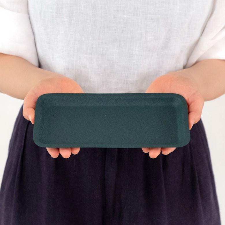 アイアントレー 長方形 Lサイズ グリーン アイボリー アクセサリー トレイ デコレーショントレイ 小物入れ 小物収納 プレート アイアン 94238 | ブランド登録なし | 03