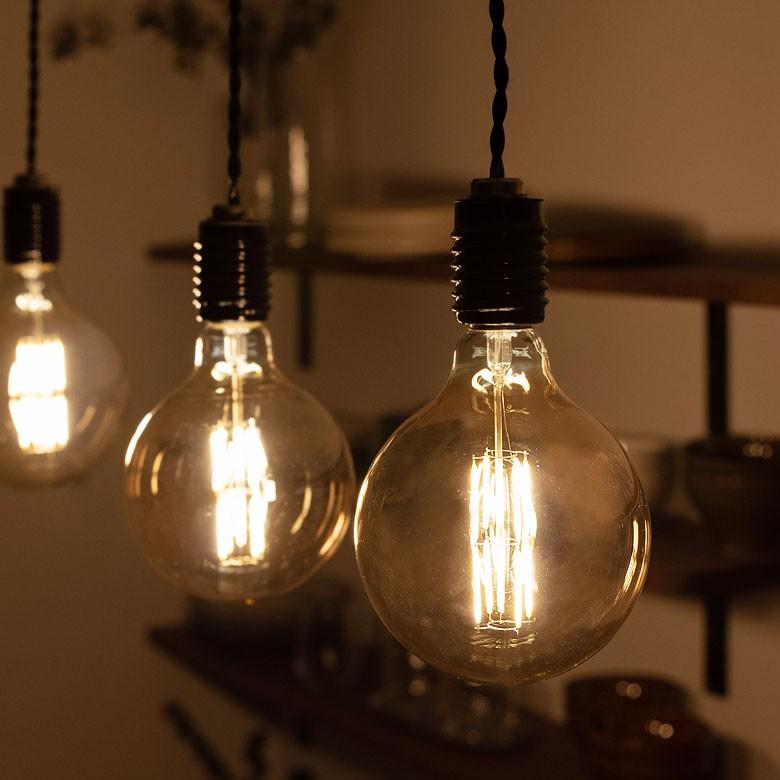 LED電球 E26口金 クリア 暖色系 エジソン電球 レトロランプ 照明 裸電球 ヴインテージ ボール型 ライト フィラメント 照明器具　エジソンランプ 94602 | ブランド登録なし | 02