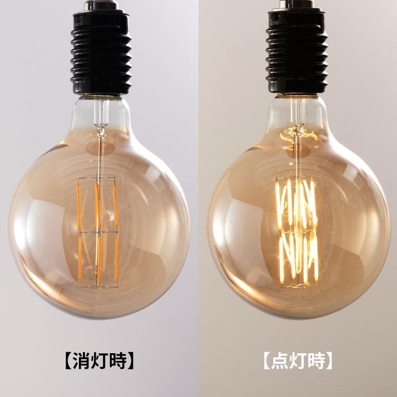 LED電球 E26口金 クリア 暖色系 エジソン電球 レトロランプ 照明 裸電球 ヴインテージ ボール型 ライト フィラメント 照明器具　エジソンランプ 94602 | ブランド登録なし | 04