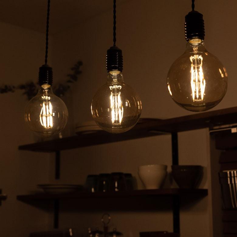 LED電球 E26口金 クリア 暖色系 エジソン電球 レトロランプ 照明 裸電球 ヴインテージ ボール型 ライト フィラメント 照明器具　エジソンランプ 94602 | ブランド登録なし | 05