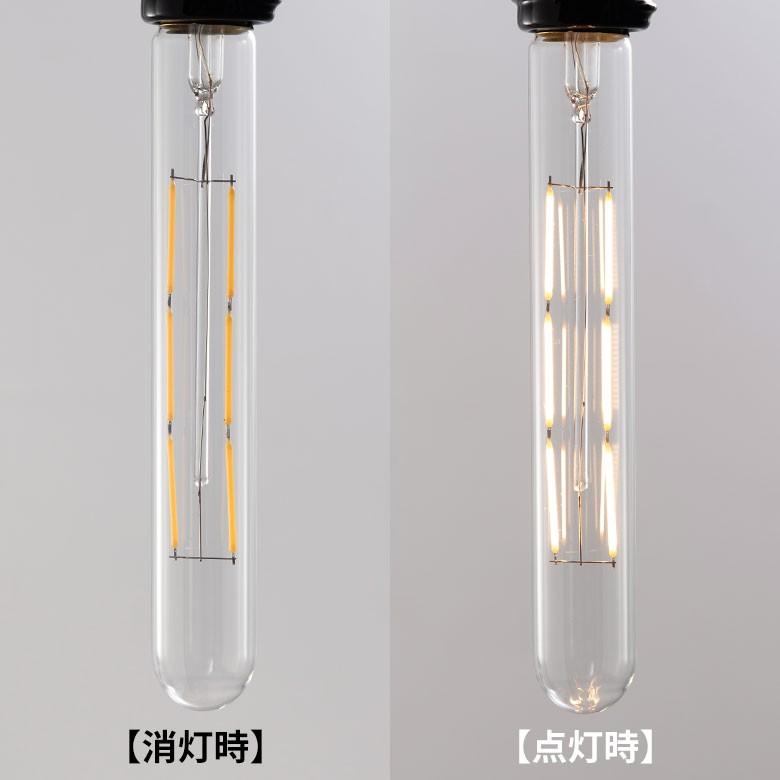 LED電球 E26口金 クリア 暖色系 エジソン電球 レトロランプ 照明 裸電球 ヴインテージ 細長 試験管型 ライト フィラメント 照明器具 エジソンランプ 94605 | ブランド登録なし | 04