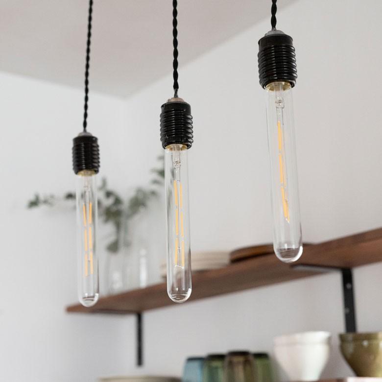LED電球 E26口金 クリア 暖色系 エジソン電球 レトロランプ 照明 裸電球 ヴインテージ 細長 試験管型 ライト フィラメント 照明器具 エジソンランプ 94605 | ブランド登録なし | 07