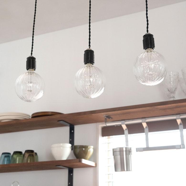 LED電球 E26口金 クリア 暖色 エジソン 電球 レトロ ランプ 照明 裸電球 ヴィンテージ ストライプ 花火ボール型 直径12.5cm ライト 器具 エジソンランプ 94609 | ブランド登録なし | 07