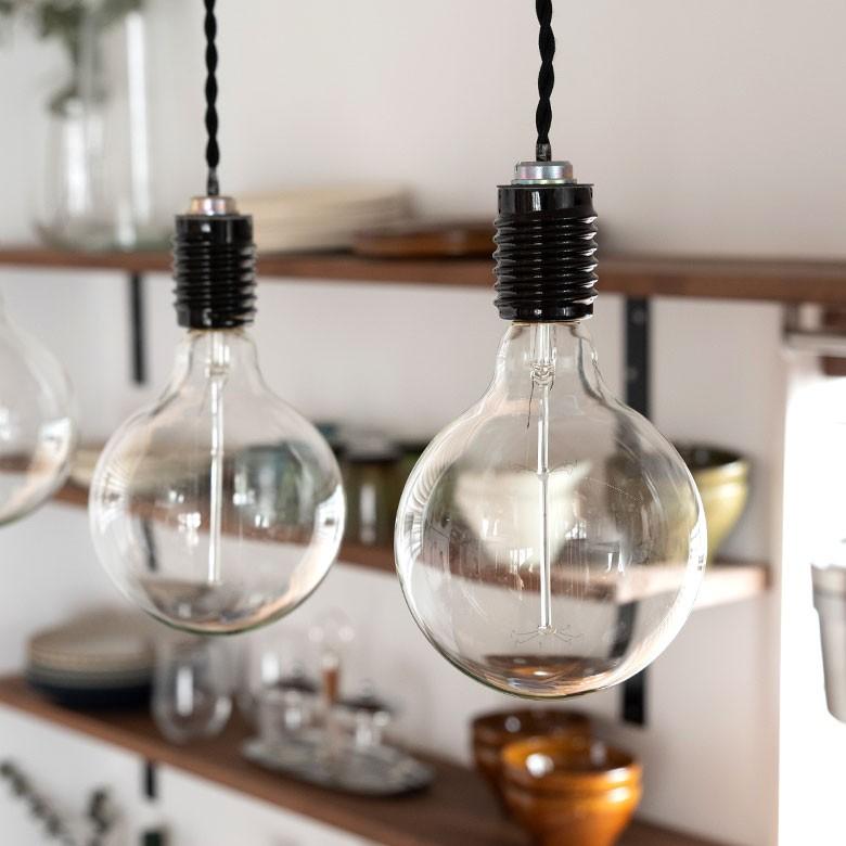 白熱電球 レトロランプ エジソン型 丸型 電球色 直径12.5cm E26 クリア 電球 白熱球 エジソン電球 エジソン球 フィラメント 裸電球 94612 | ブランド登録なし | 06