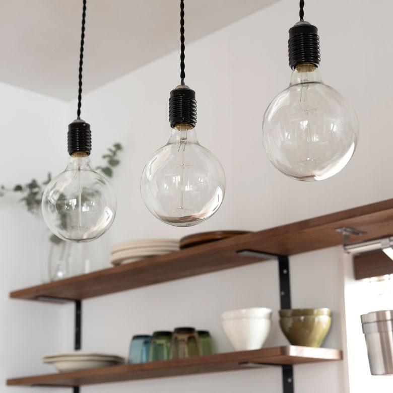 白熱電球 レトロランプ エジソン型 丸型 電球色 直径12.5cm E26 クリア 電球 白熱球 エジソン電球 エジソン球 フィラメント 裸電球 94612 | ブランド登録なし | 07