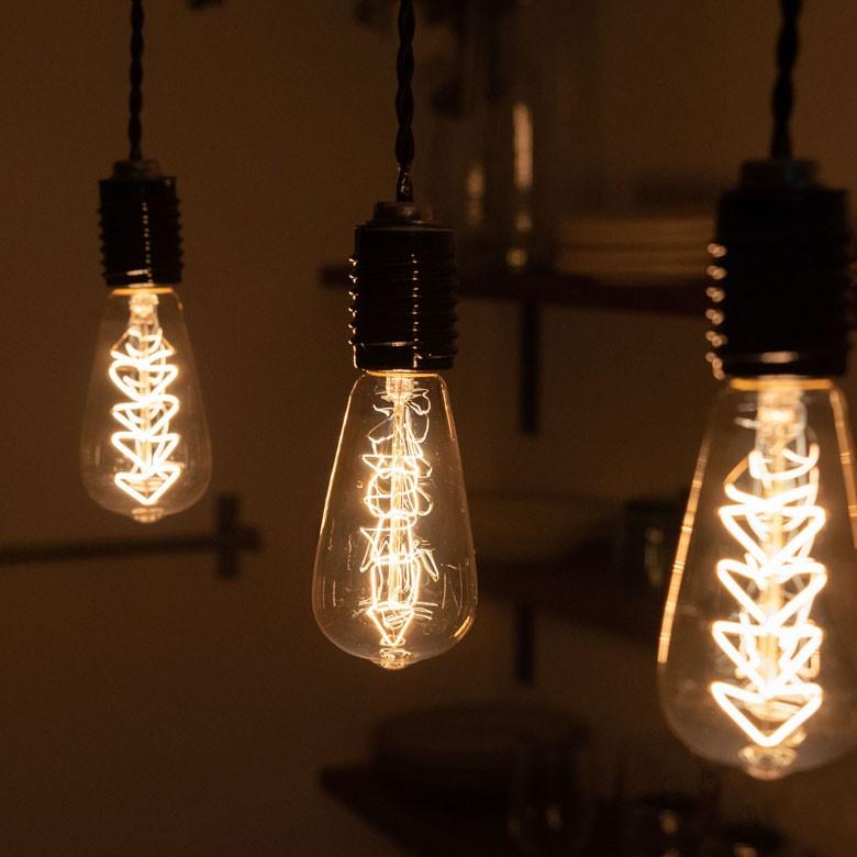 白熱電球 レトロランプ エジソン型 なす型 電球色 直径6.5cm E26 クリア アンバー色 ライト フィラメント 照明器具 エジソンランプ おしゃれ ヴィンテージ 94613 | ブランド登録なし | 02