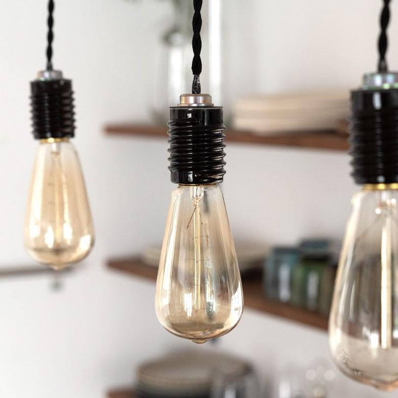 白熱電球 レトロランプ エジソン型 なす型 電球色 直径6.5cm E26 クリア アンバー色 ライト フィラメント 照明器具 エジソンランプ おしゃれ ヴィンテージ 94613 | ブランド登録なし | 06