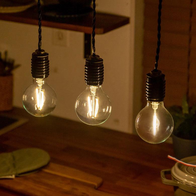 LED電球 レトロ ランプ エジソン LED 電球 球 ボール型 電球色 直径8cm E26 クリア フィラメント 裸電球 照明 おしゃれ ペンダント ライト 省エネ エコ 94625 | ブランド登録なし | 05