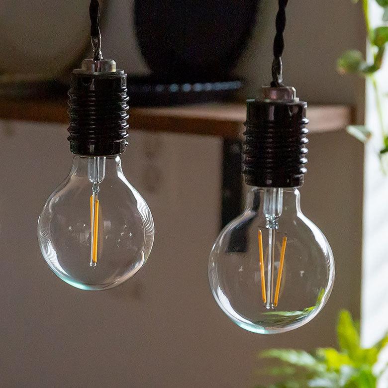 LED電球 レトロ ランプ エジソン LED 電球 球 ボール型 電球色 直径8cm E26 クリア フィラメント 裸電球 照明 おしゃれ ペンダント ライト 省エネ エコ 94625 | ブランド登録なし | 06