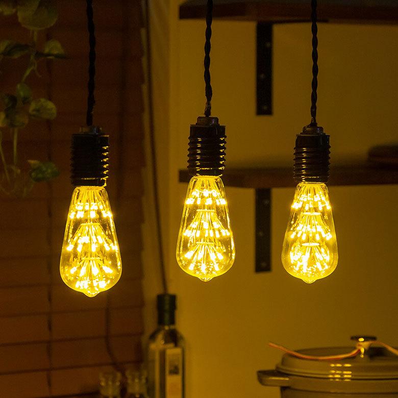 LED電球 レトロ ランプ エジソン LED 電球 球 ナス型 電球色 直径6.4cm E26 クリア フィラメント 裸電球 照明 おしゃれ ペンダント ライト 省エネ エコ 94626 | ブランド登録なし | 05