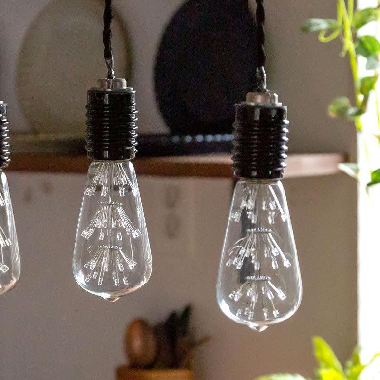 LED電球 レトロ ランプ エジソン LED 電球 球 ナス型 電球色 直径6.4cm E26 クリア フィラメント 裸電球 照明 おしゃれ ペンダント ライト 省エネ エコ 94626 | ブランド登録なし | 06