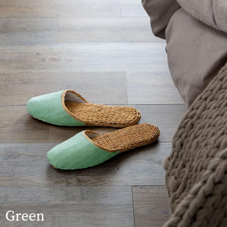 スリッパ ルームシューズ  ムギワラ リネン かわいい おしゃれ 無地 レディース ナチュラル 室内履き 涼しい 94719 | ブランド登録なし | 17